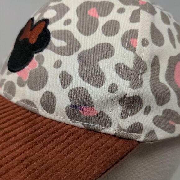 Disney Junior Girl's Minnie Mouse Strapback Hat Multicolor OS Leopard Print - Picture 3 of 9
